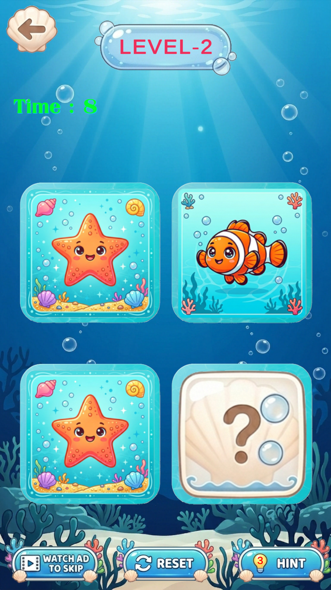 Pair Quest game screen